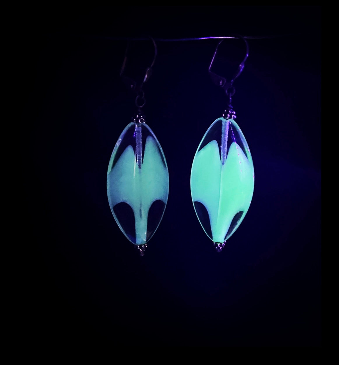 Black Light Earrings