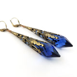 Drops of Joy Earrings- Cobalt Blue