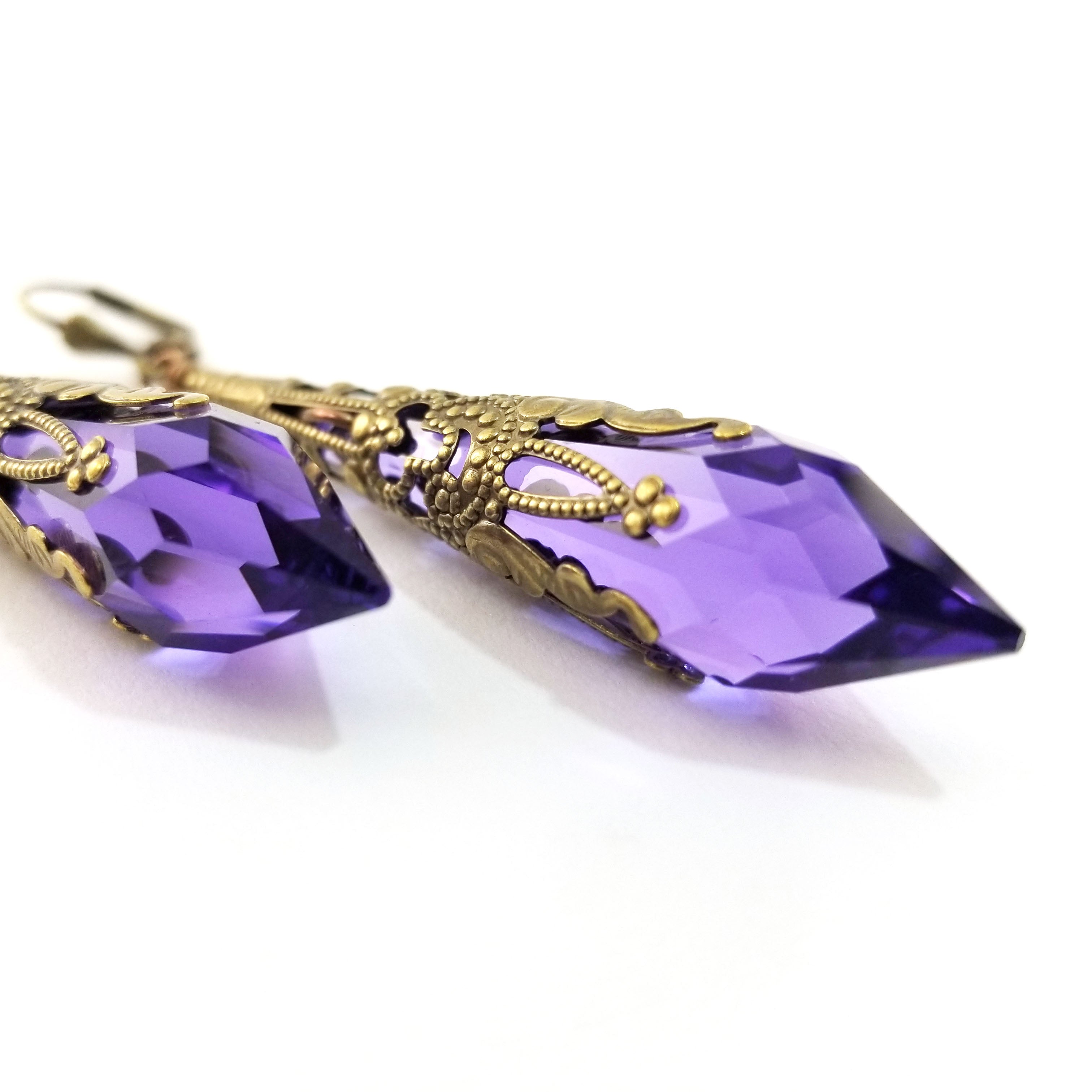 Drops of Joy Earrings- Purple