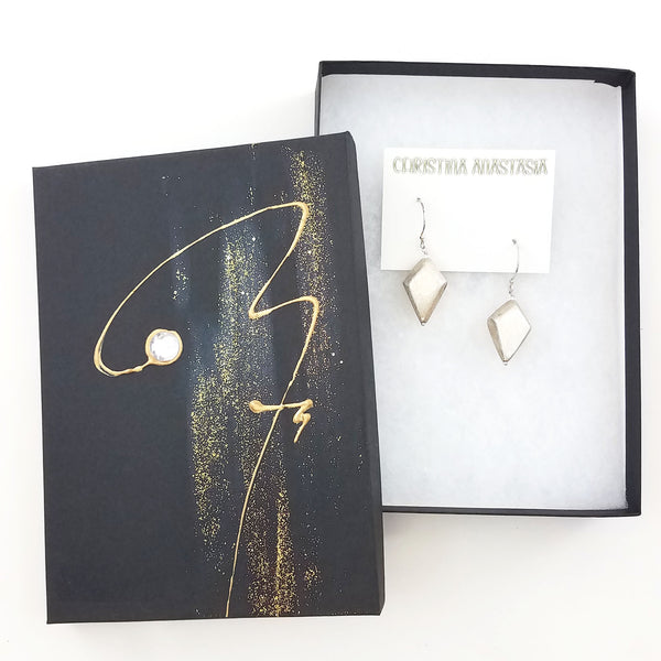 Silver Diamond Earrings