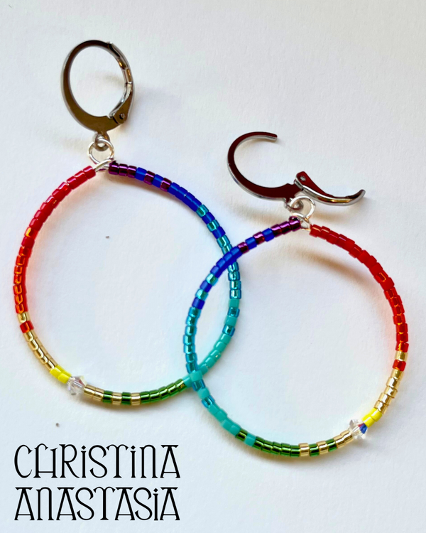 Medium Rainbow Hoops