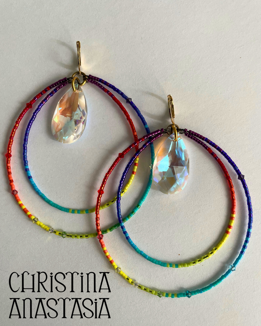 Large Rainbow Celebration Hoops