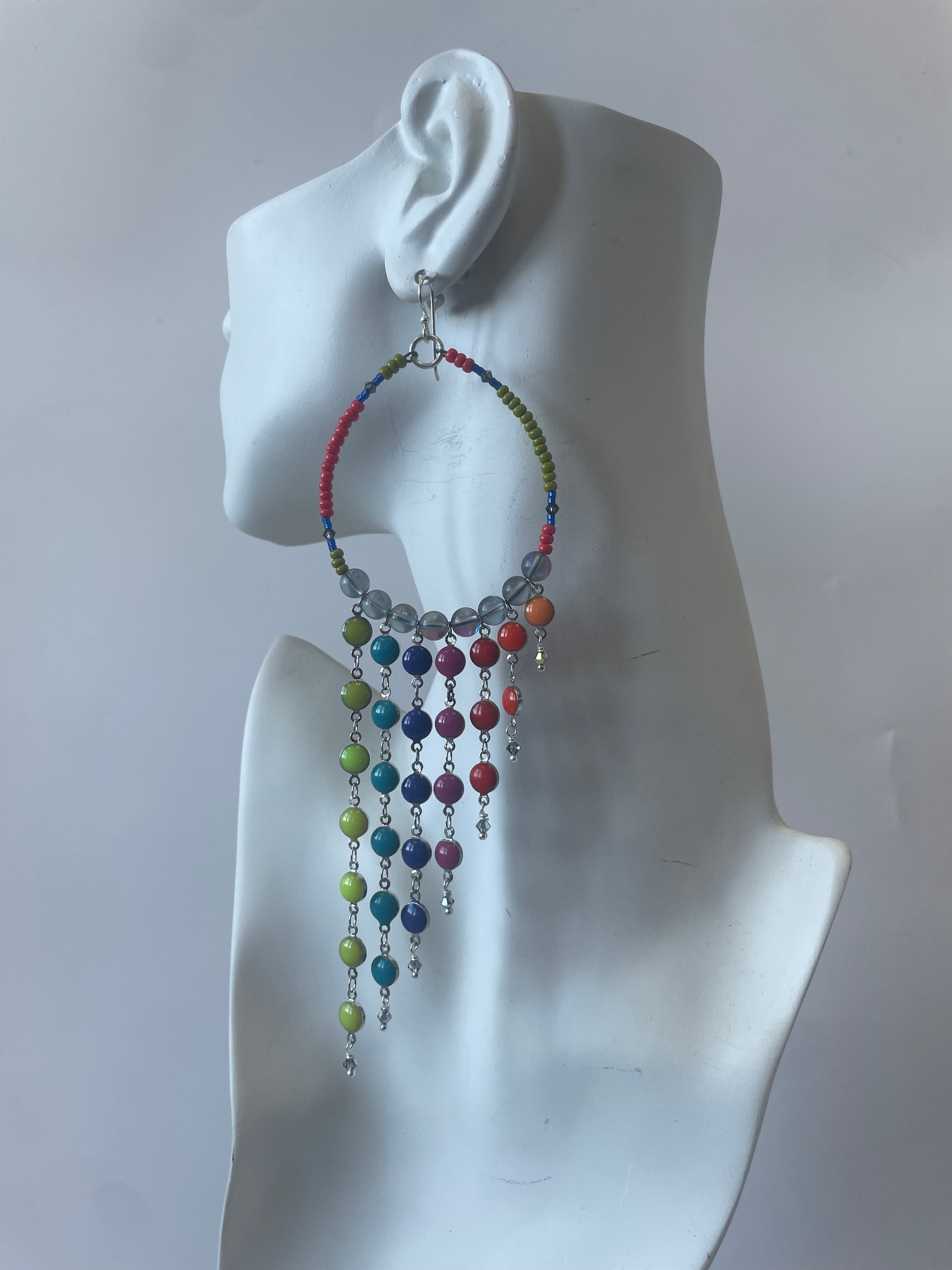 Chartreuse & Salmon Earrings