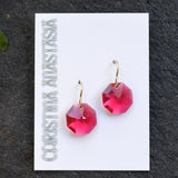 Ruby Moon Earrings