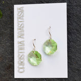 Spring Green Moon Earings