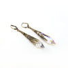 Drops of Joy Earrings- Clear Aurora Borealis