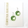 Spring Green Moon Earings