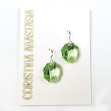 Spring Green Moon Earings