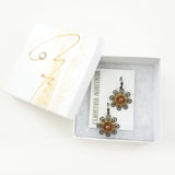 Petite Amber Mucha Earrings