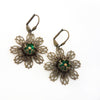 Petite Green Mucha Earrings