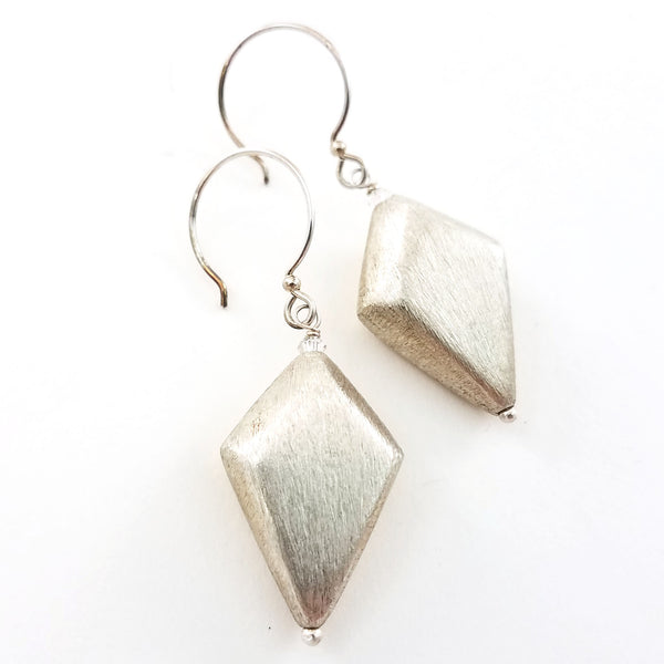 Silver Diamond Earrings
